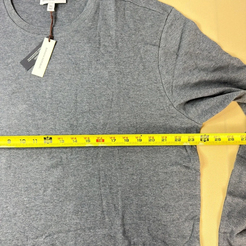 NEW Banana Republic Luxury-Touch Long-Sleeve T-Shirt Heather Gray XL NWT(873604)